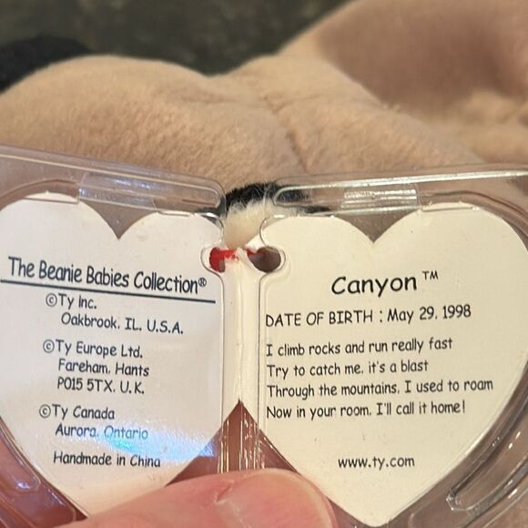 Ty Beanie Baby Canyon the Cougar with tags 1998 Retired Original - Picture 10 of 10
